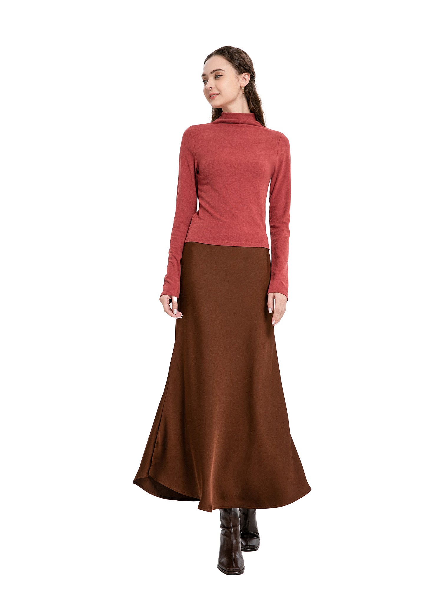 Thermal Mock Neck Long Sleeve Top