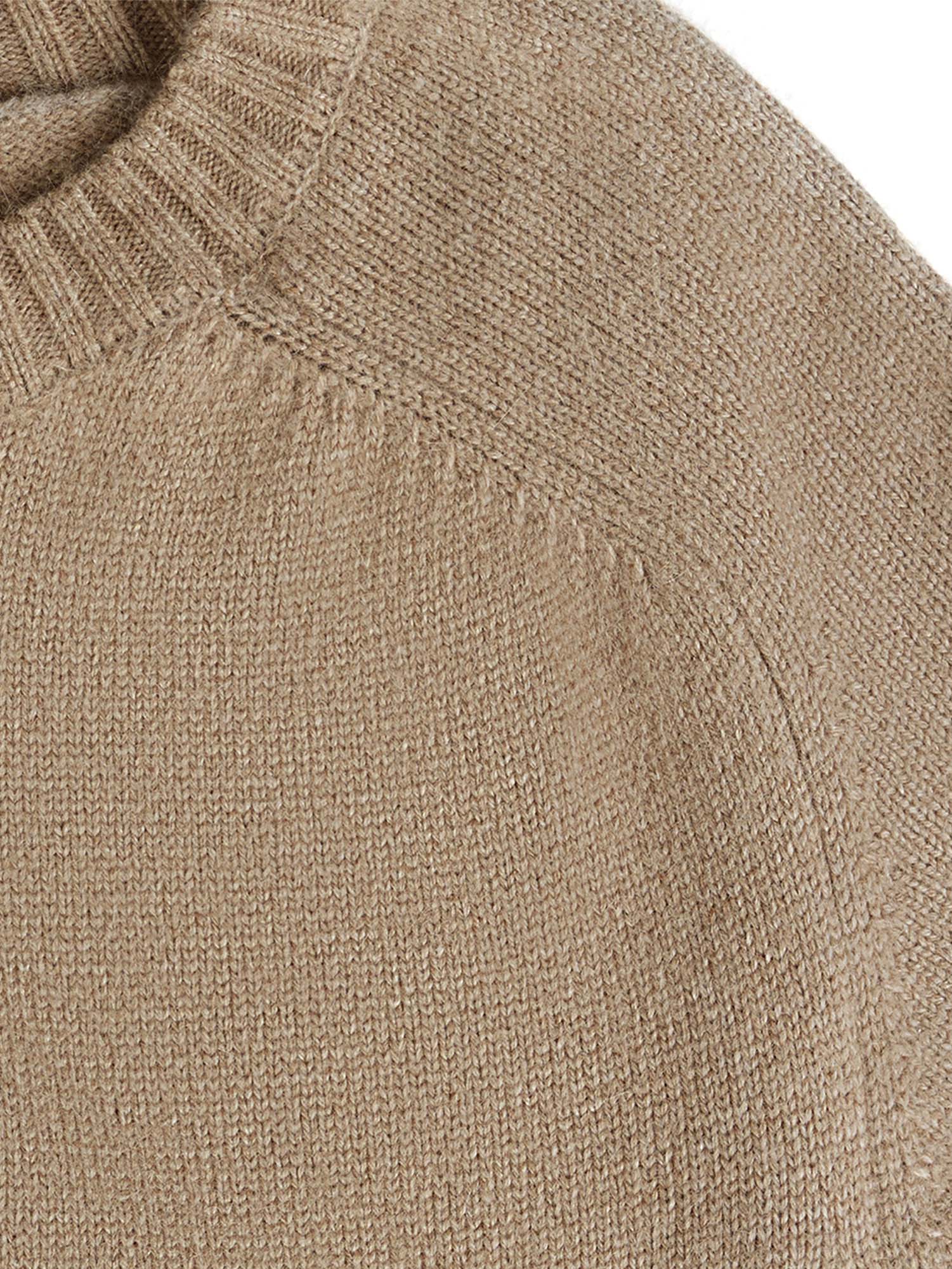 Woolen Rib Knit Raglan Sweater