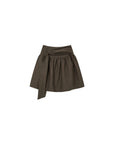 Asymmetric-Hem Draped A-Line Skirt