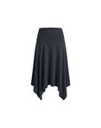 Asymmetric-Hem Midi Skirt