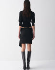 Asymmetric Lace-Panel Modal Skirt