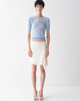 Asymmetric Lace-Panel Modal Skirt