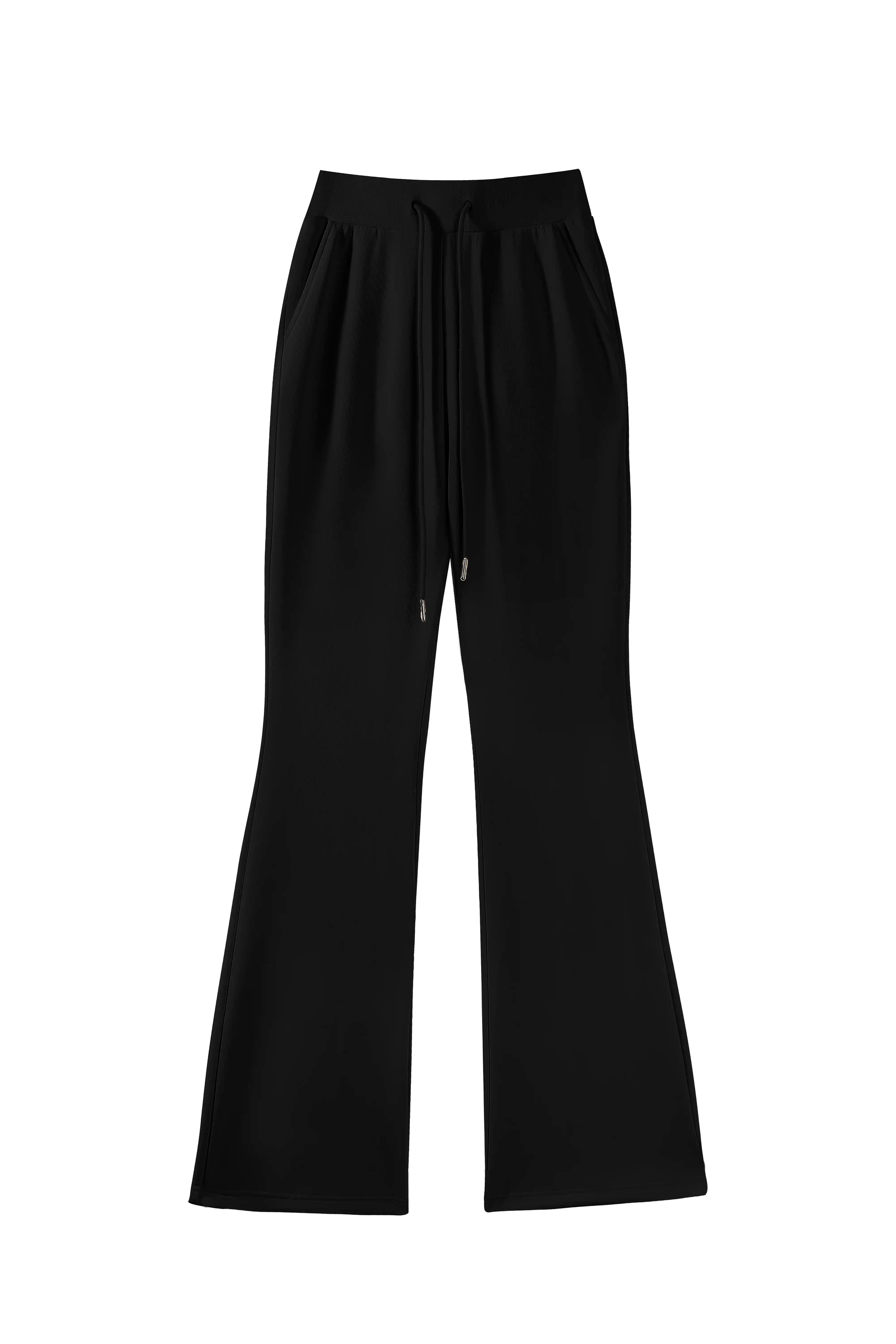 High Waist Drawstring Flared Yoga Pants