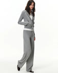 Cropped Two-Way Zip Hoodie