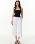 Cropped Wide-Leg Capri Pants