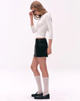 Cross-Shoulder Boatneck Top