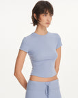 Fitted Cropped Crewneck Tee