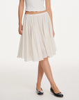 Gathered A-Line Midi Skirt