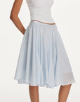 Gathered A-Line Midi Skirt in Ivory ¡ª view 9