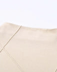Thermal Mock Neck Irregular Line Bottoming Top