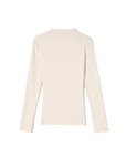 Thermal Mock Neck Irregular Line Bottoming Top