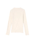 Thermal Mock Neck Irregular Line Bottoming Top