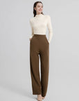 Thermal Mock Neck Irregular Line Bottoming Top