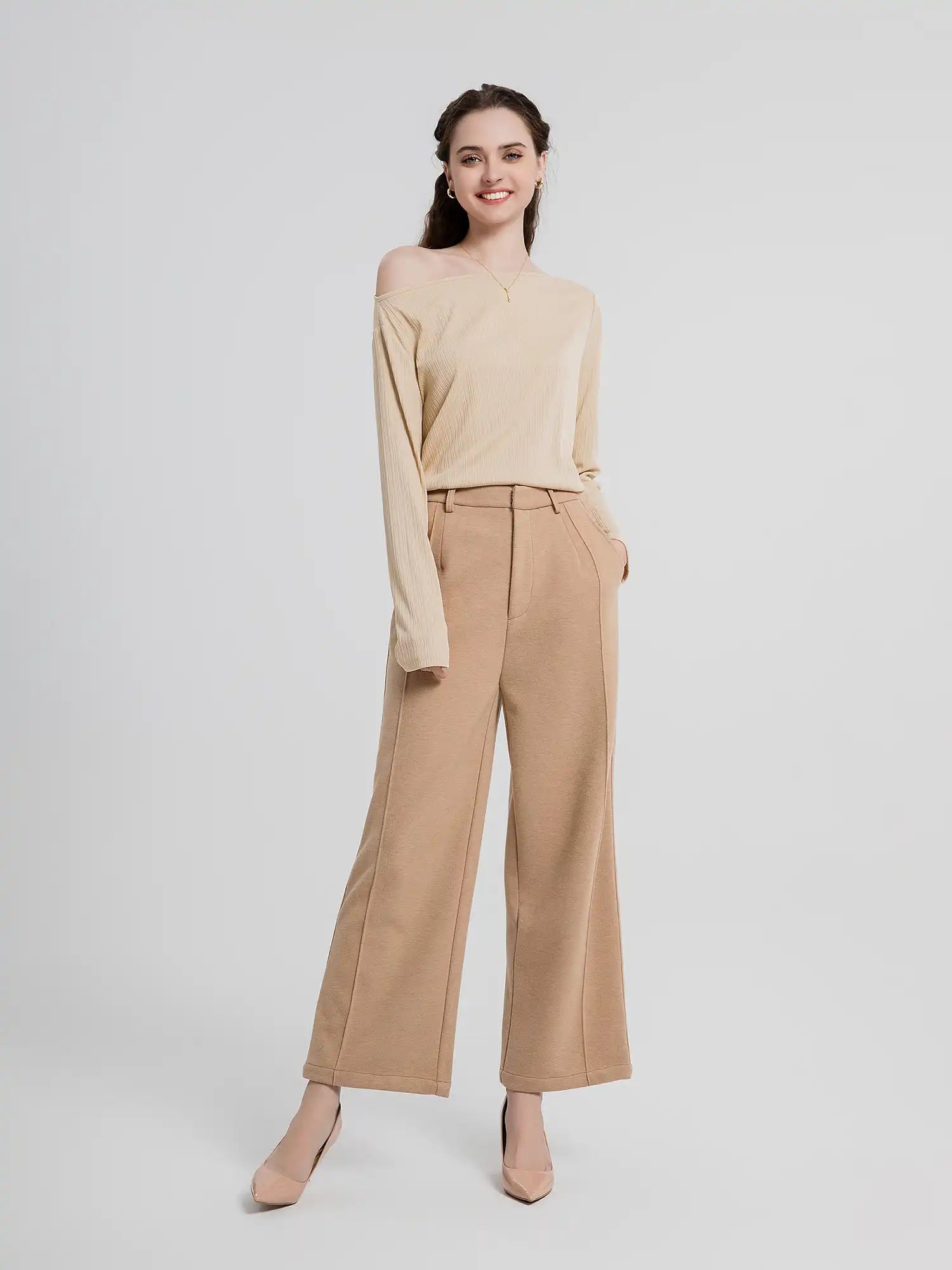 Boat Neck One Shoulder Top
