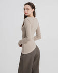 Cashmere-Like Single Lapel Irregular Cut Top