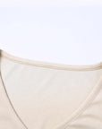 Thermal Ruched Side Slim Fit Top