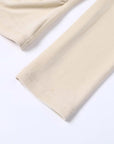 Thermal Ruched Side Slim Fit Top