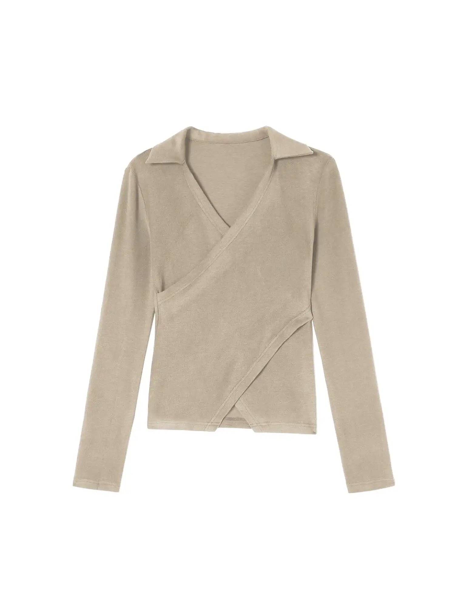 Thermal Cross V-Neck Top