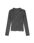 Thermal Cross V-Neck Top