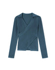 Thermal Cross V-Neck Top
