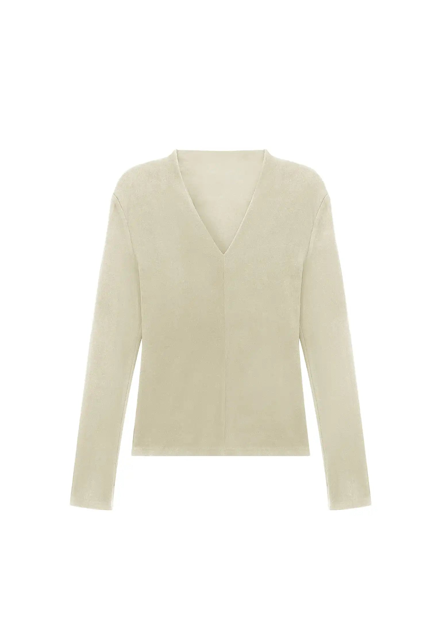 Thermal V-Neck Long Sleeve Top