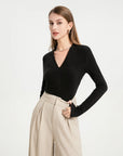 Thermal V-Neck Long Sleeve Top