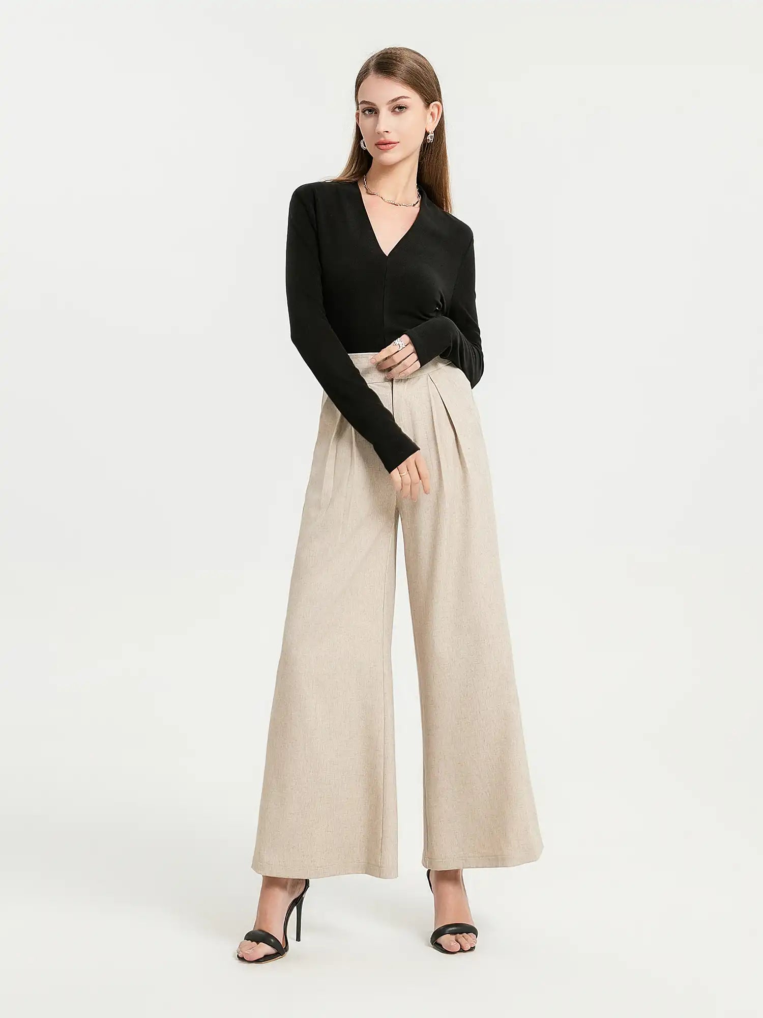 Thermal V-Neck Long Sleeve Top