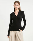 Thermal V-Neck Long Sleeve Top