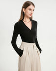Thermal V-Neck Long Sleeve Top