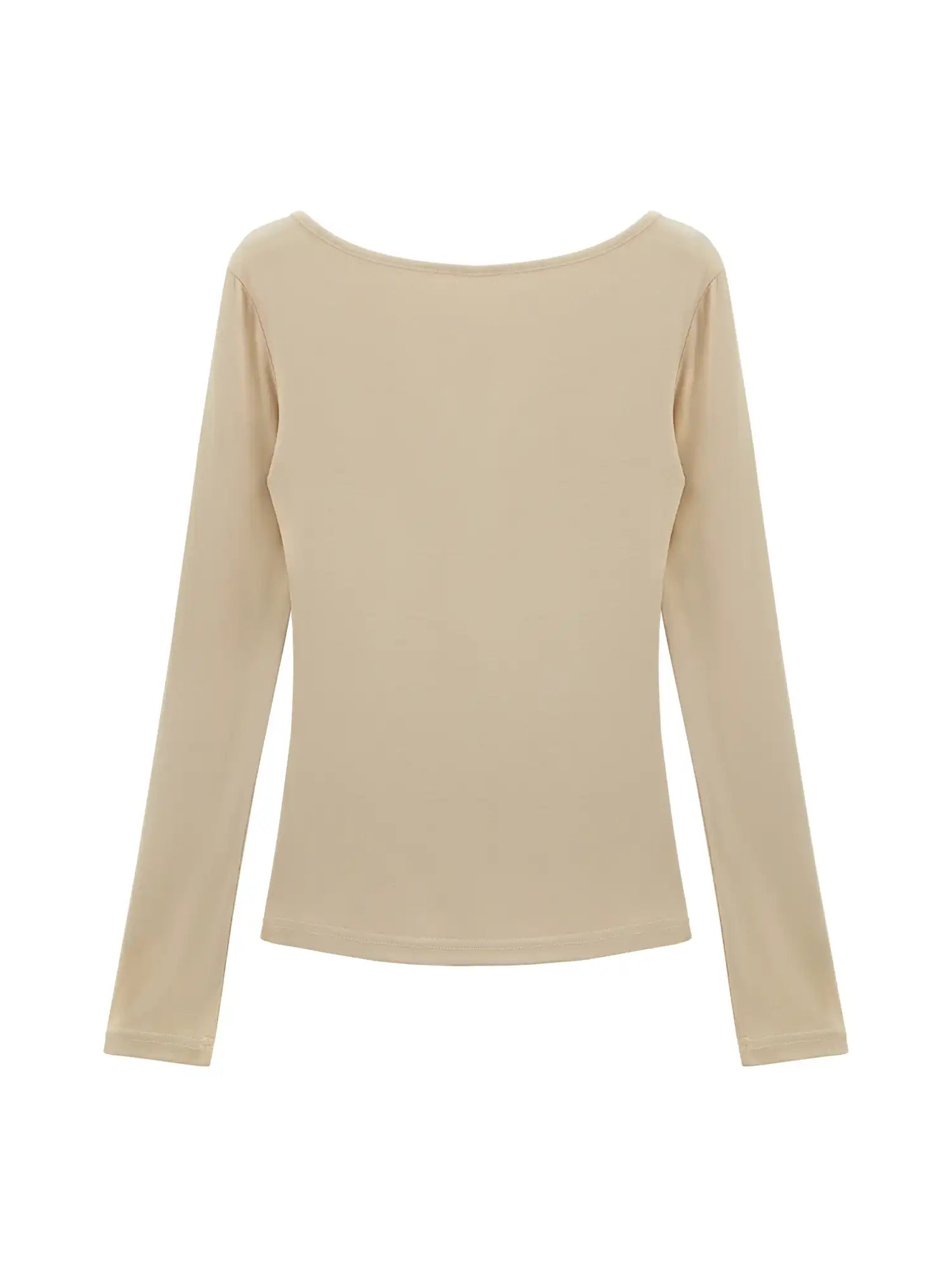 Open Chest One Shoulder Long Sleeve Top