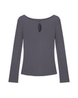 Open Chest One Shoulder Long Sleeve Top