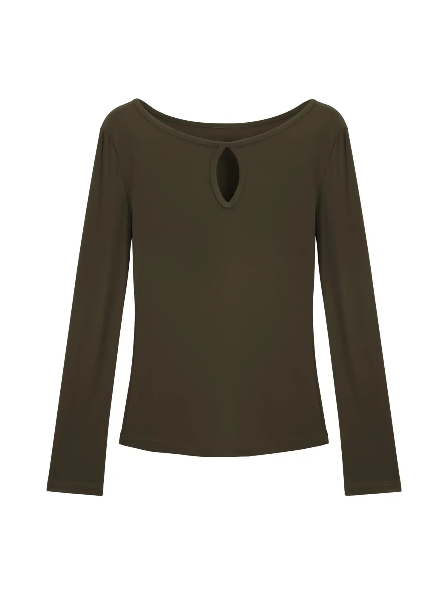 Open Chest One Shoulder Long Sleeve Top