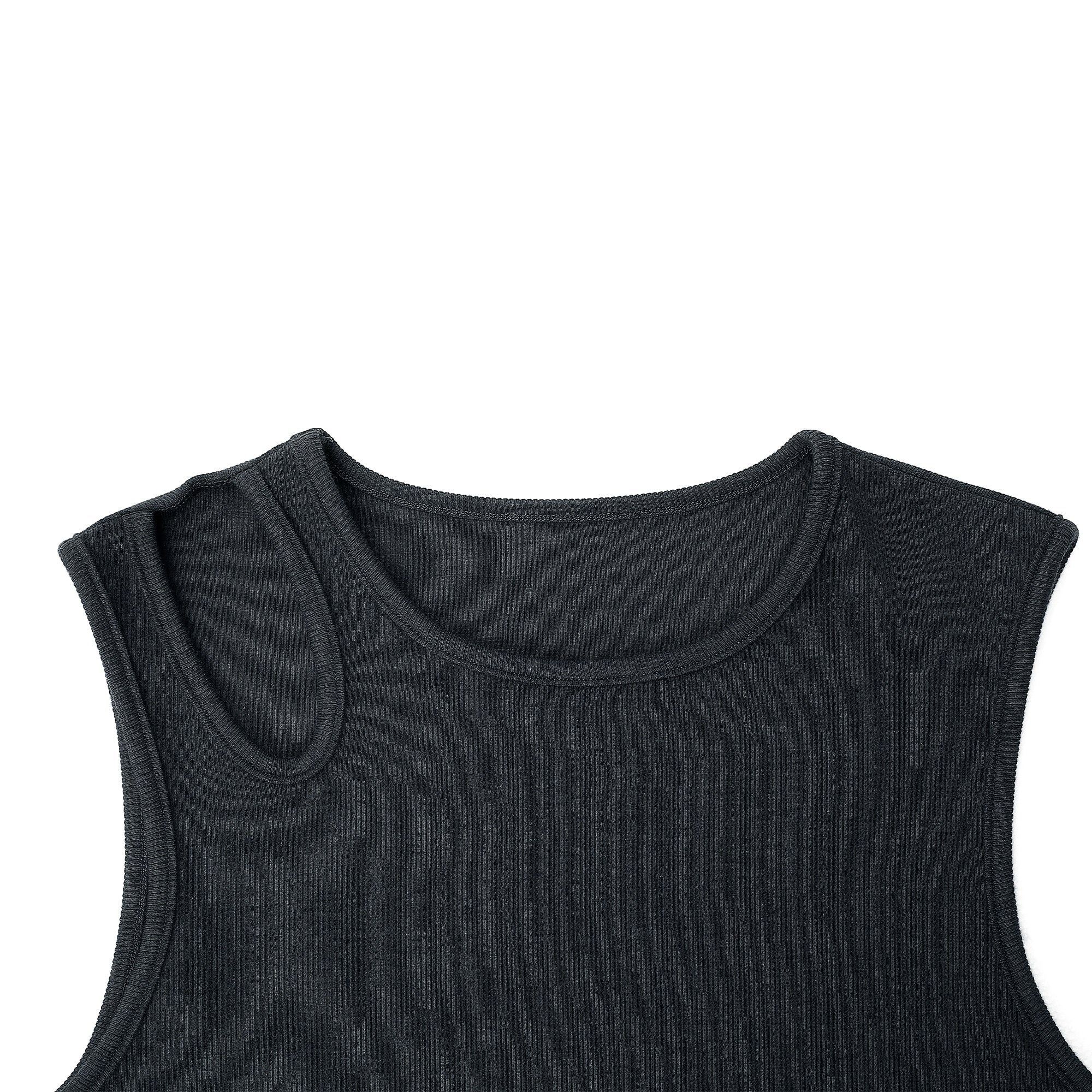 Open Seam Round Neck Tank Top