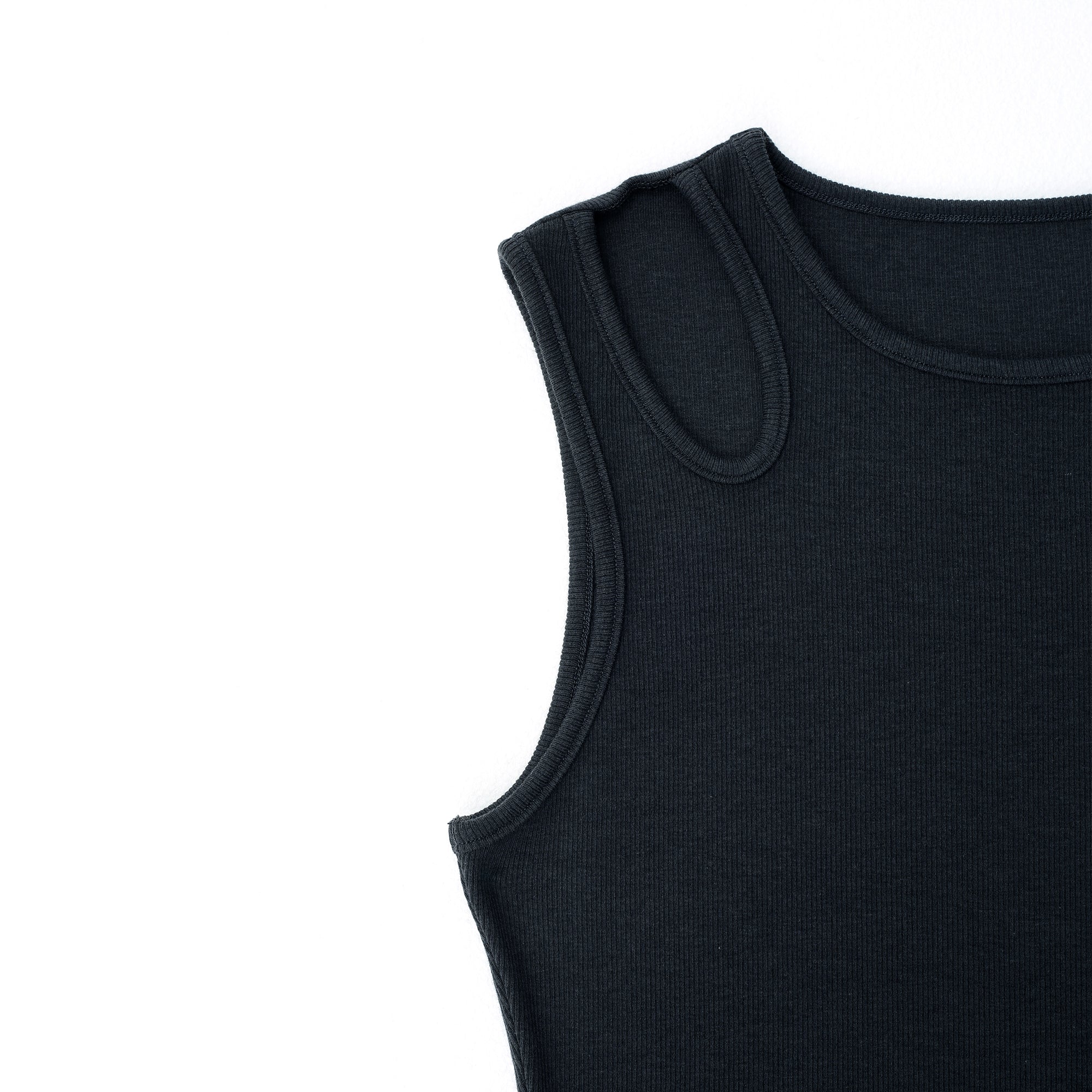 Open Seam Round Neck Tank Top