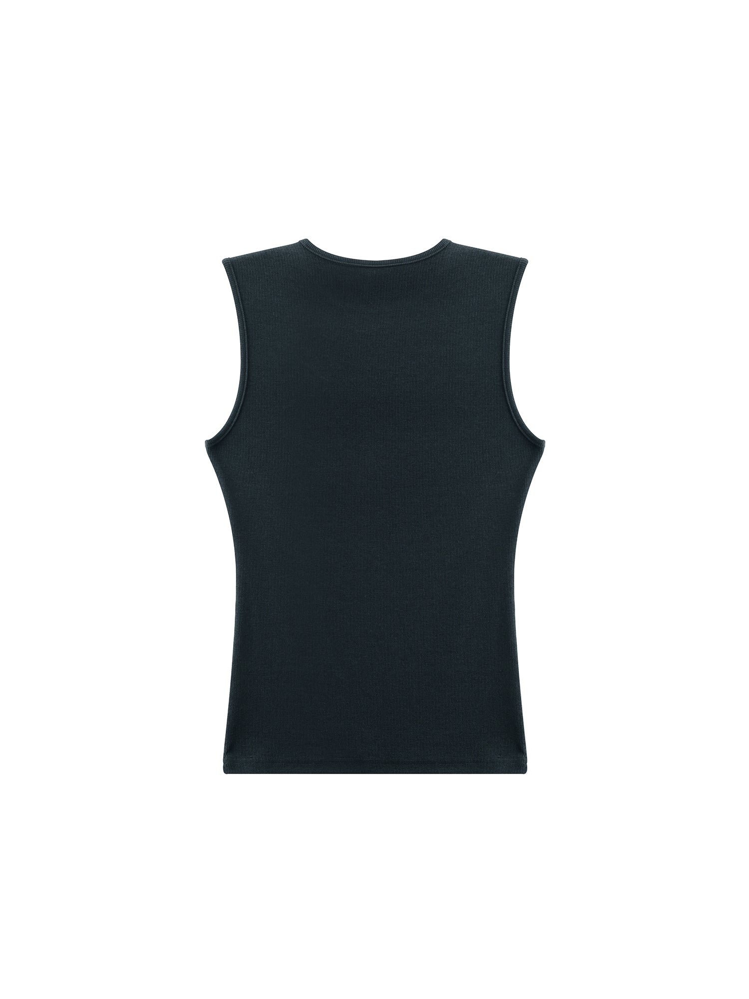 Open Seam Round Neck Tank Top