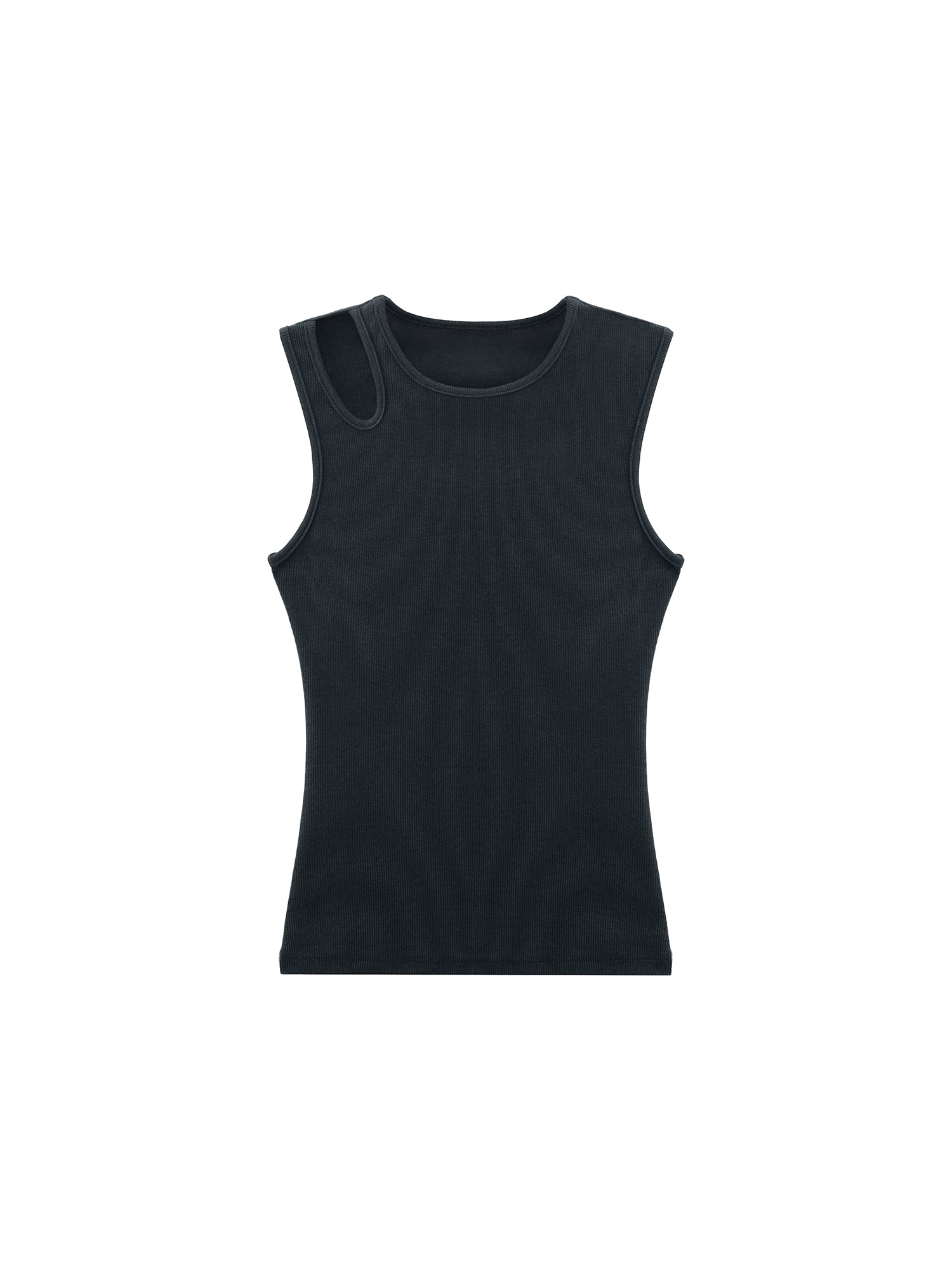 Open Seam Round Neck Tank Top