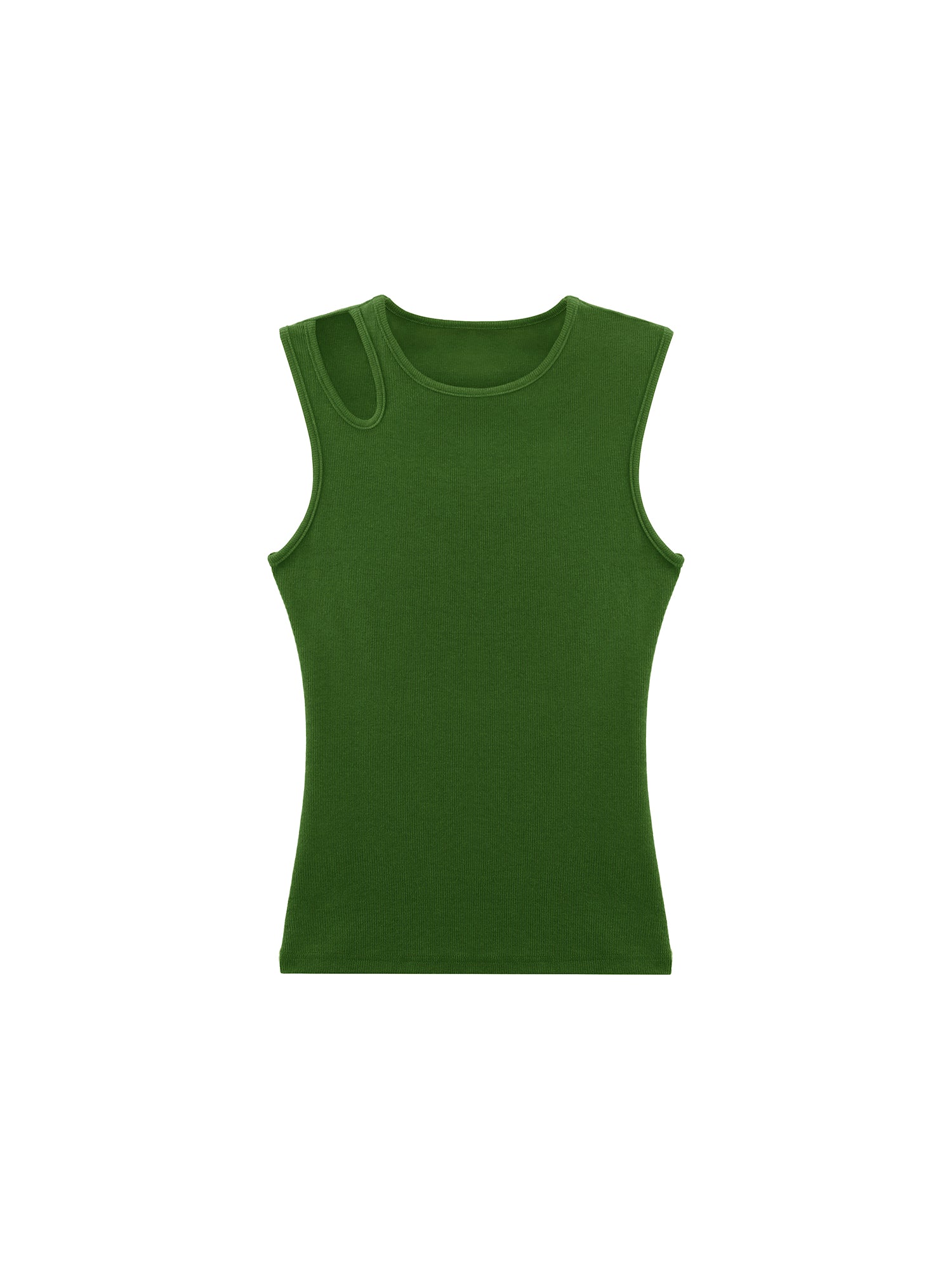Open Seam Round Neck Tank Top