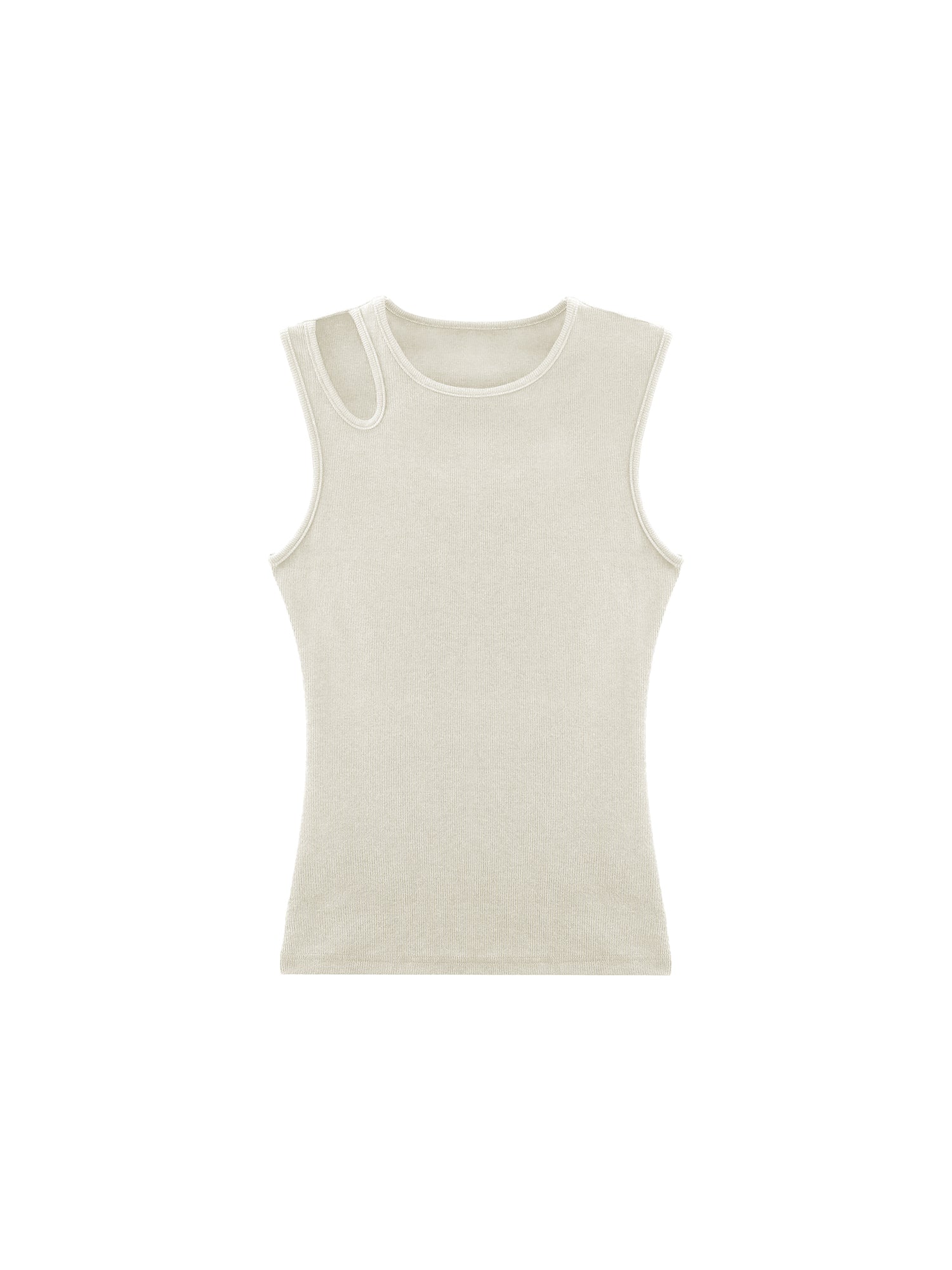 Open Seam Round Neck Tank Top