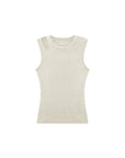 Open Seam Round Neck Tank Top