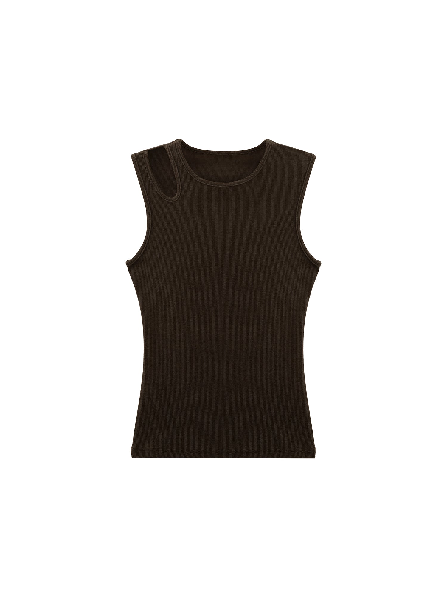 Open Seam Round Neck Tank Top