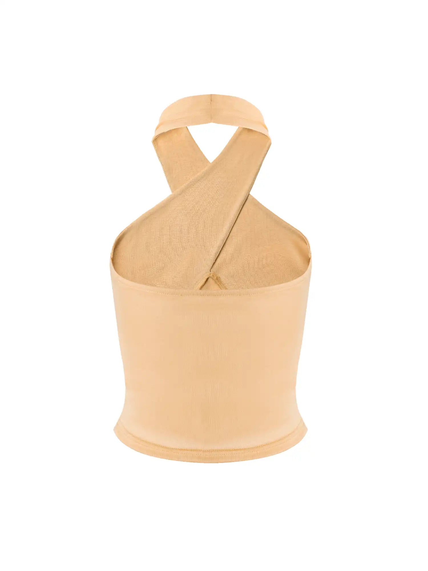 Ruched sides Cross Neck Tank Top