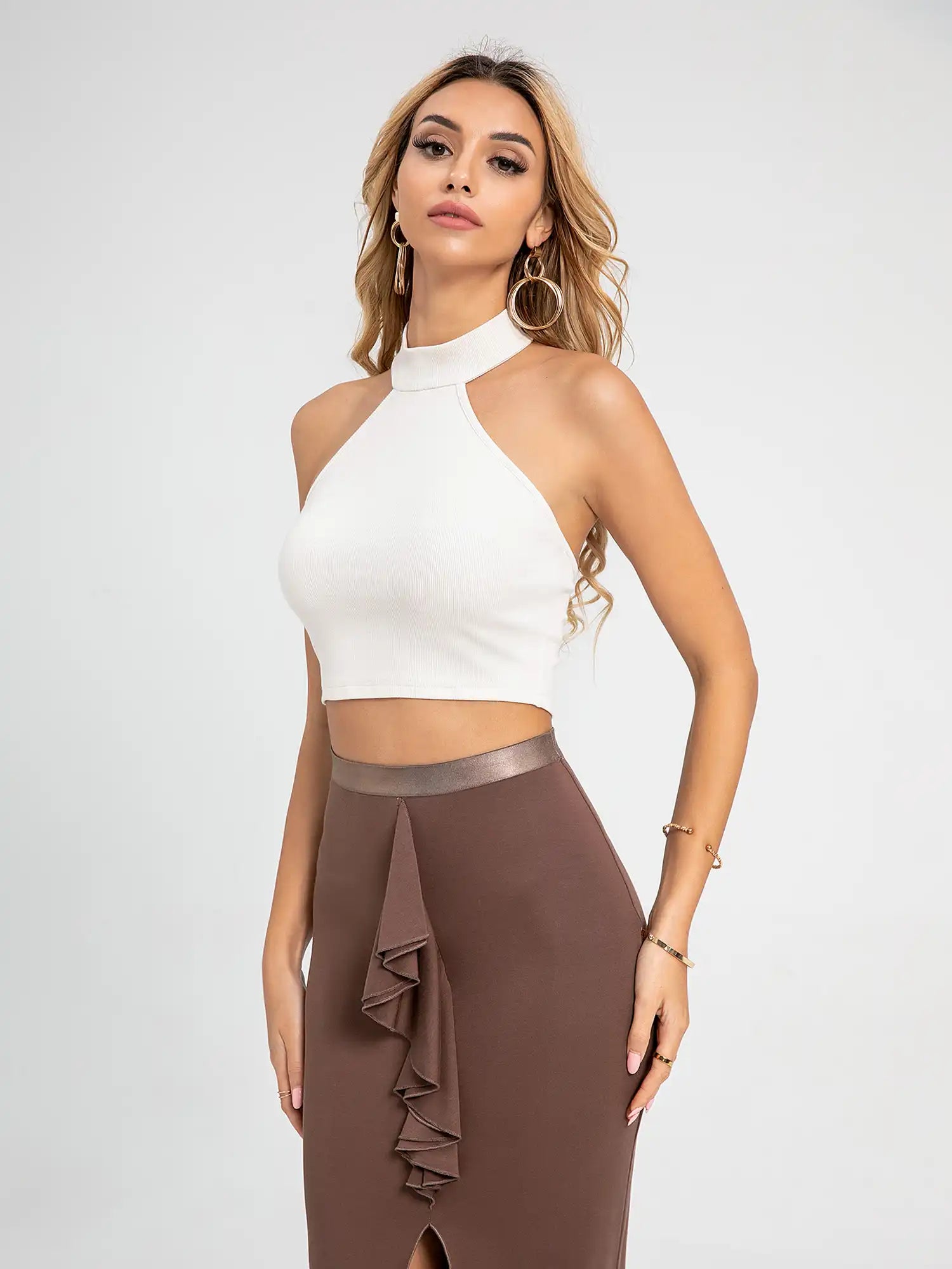 Halter Open Back Tank Top
