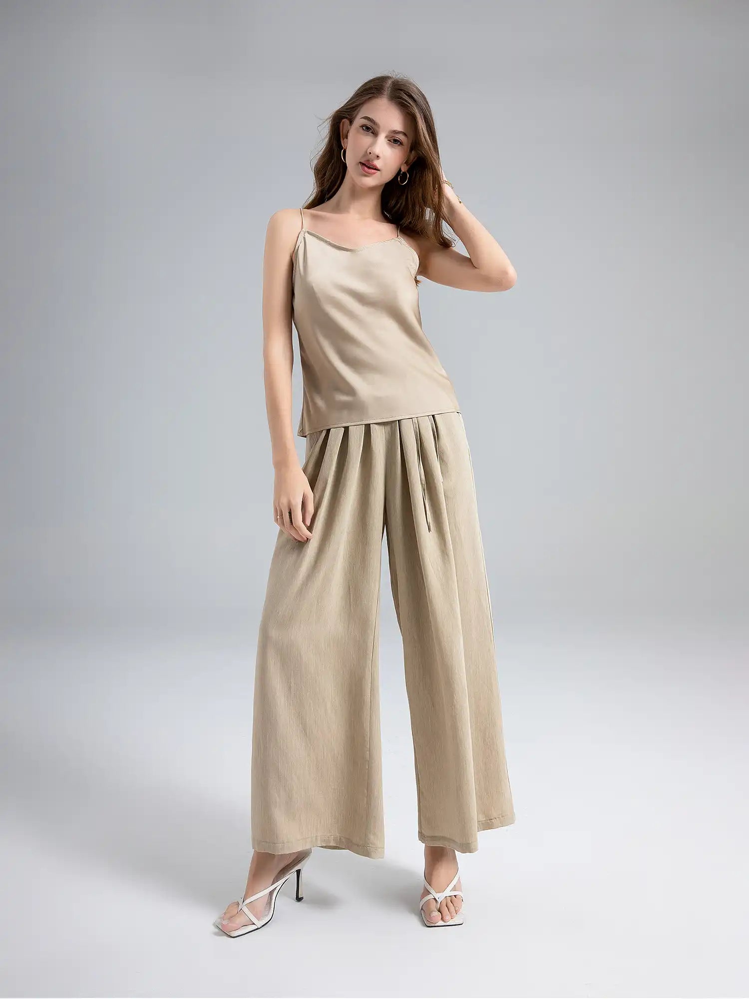 Buffed Silk-like Tank Top