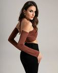 Drawstring Halter Neck Tank Top