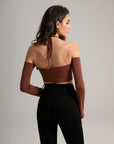 Drawstring Halter Neck Tank Top