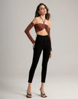 Drawstring Halter Neck Tank Top