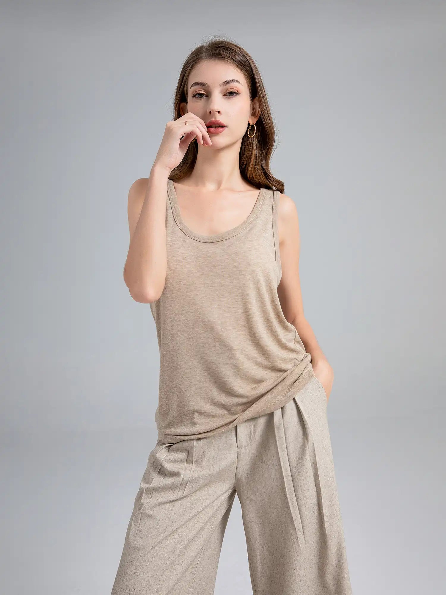 Merino Relaxed Loose fit tank top