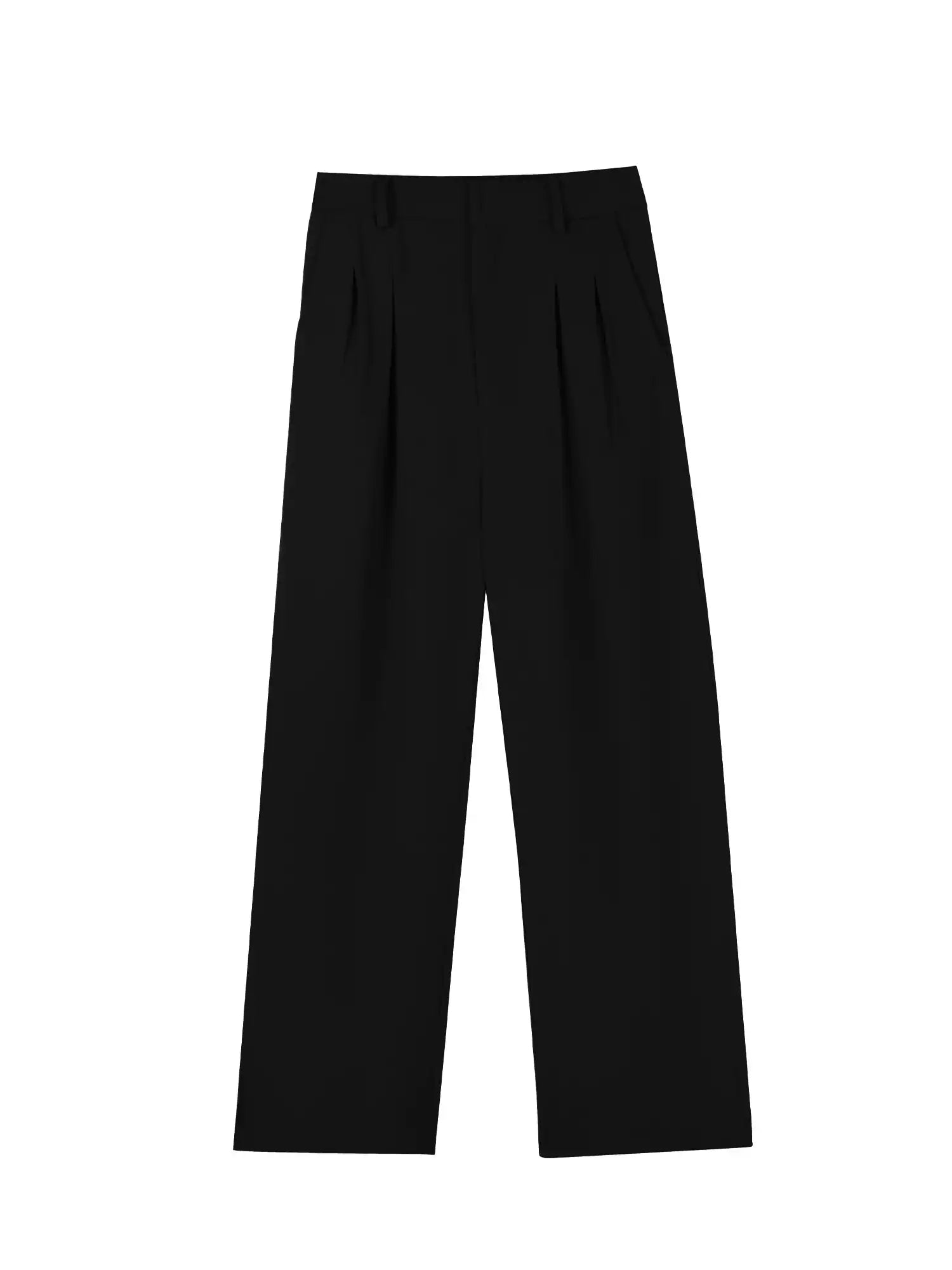 High Waist Straight Leg Suit Pants
