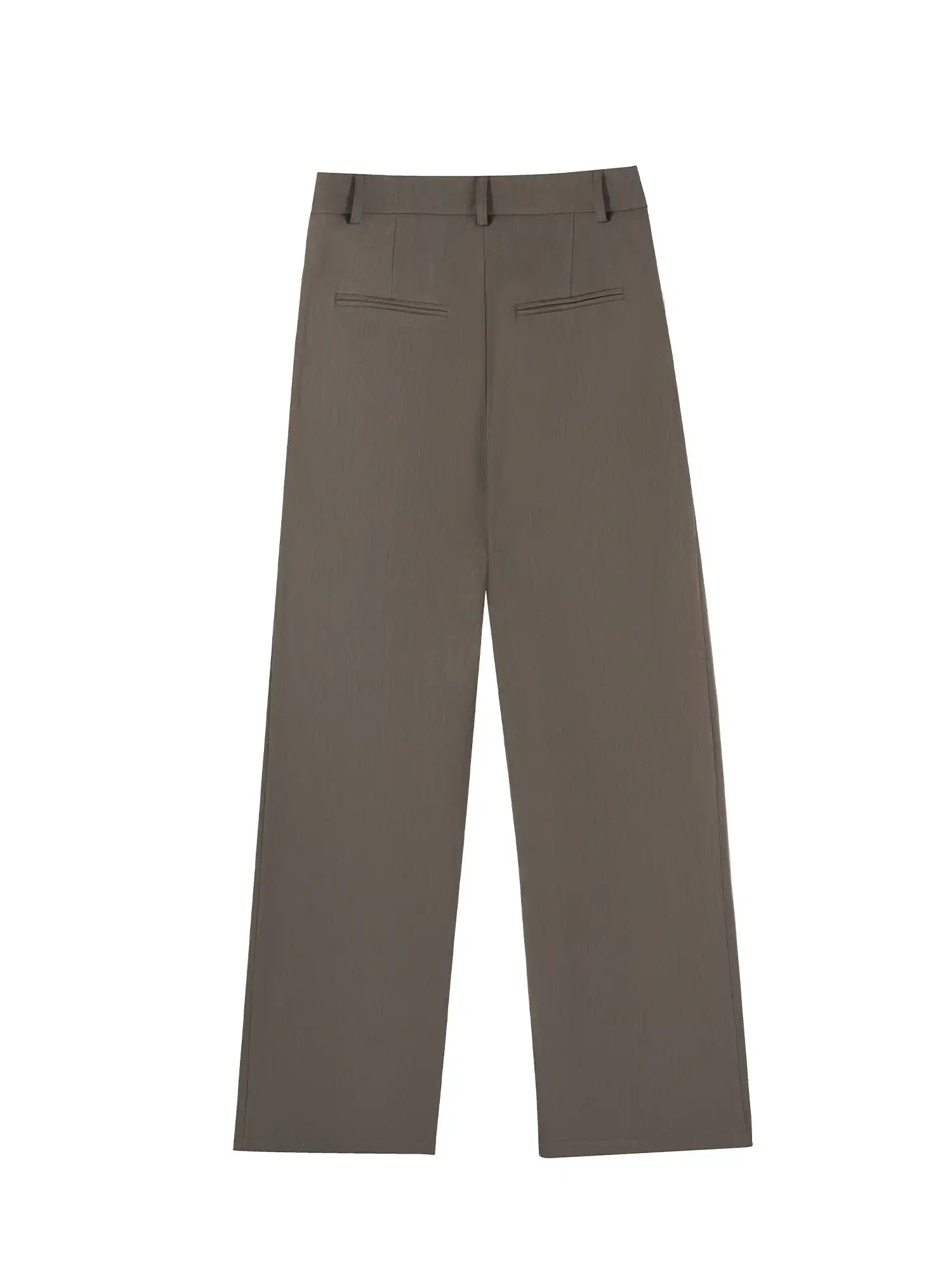 High Waist Straight Leg Suit Pants