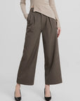 High Waist Straight Leg Suit Pants